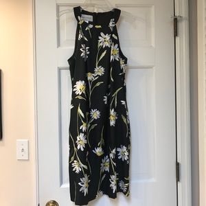 Black dress with flower print